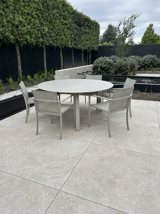 Image 1 of Royal Botania aluminium tuintafel met 6 stoelen 