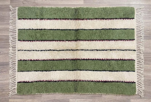 Op maat gemaakt groen Marokkaans tapijt 200cm x 300cm