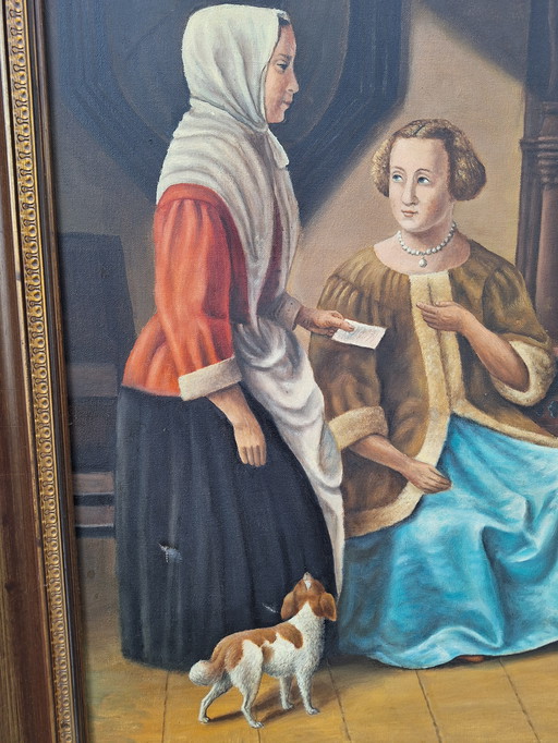 Beautiful painting by Johan Lentink inspired by 17th century style Holland Masters