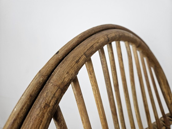 Poltrone vintage in rattan, set di quattro, Sedie da giardino, Marrone (foto 8 di 15)