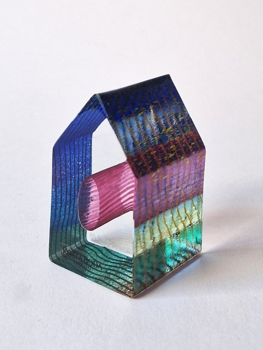 Kosta Boda - Mini scultura "Country Living" di Bertil Vallien - Firmata