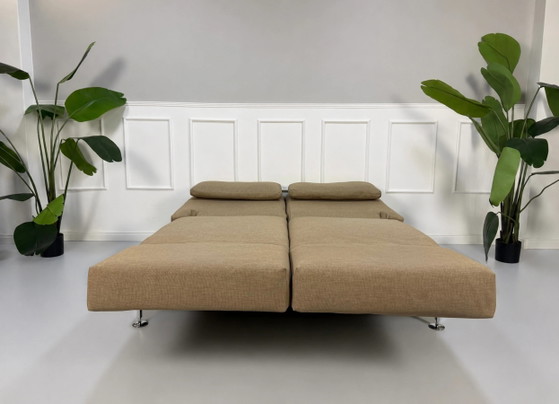 Image 1 of Brühl Moule Sofa Beige Sand Schlafsofa Designer Couch Chrom