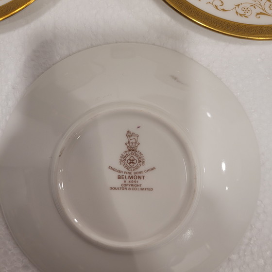 Image 1 of (6) Tazas Royal Doulton, Belmont H.4991, Porcelana y Filo de Oro, 60’s - Reino Unido