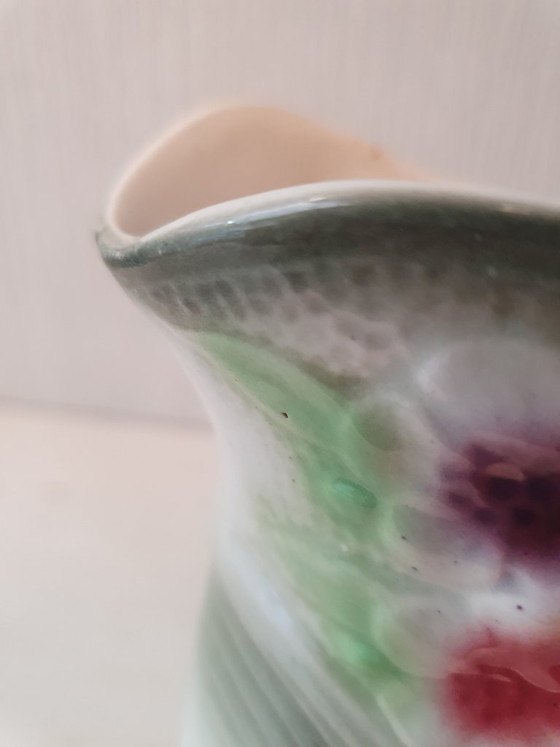 Majolica / Barbotine Can – A.M.C. Belgium – Art Nouveau – AMC Auguste Mouzin & Cie, Vases, Ceramic (photo 10 of 12)