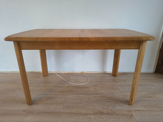 Oak Dining Table – Designer & Extendable – Wood (photo 19 of 20)