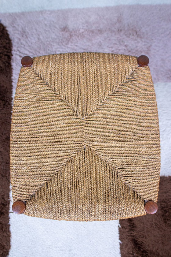 Image 1 of Tabouret vintage en teck Soborg Niels Möller, style danois milieu du siècle