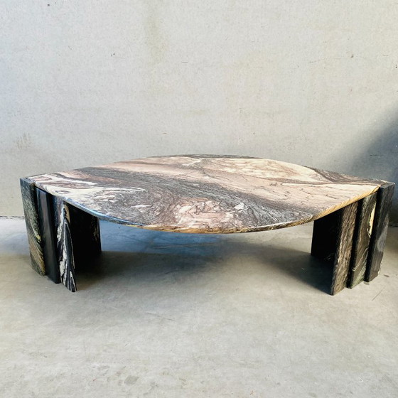 Image 1 of Italienischer Marmor Mid Century Couchtisch "Eye"