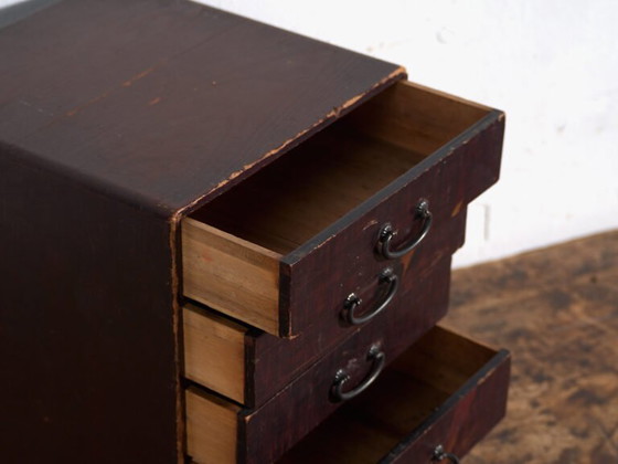 Antico kodansu giapponese laccato con cinque cassetti – Giappone, circa 1900 – Cassettiere, Iron (photo 27 of 40)