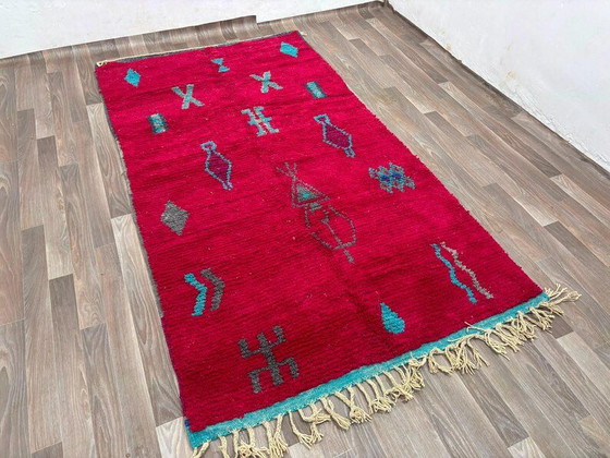 Magnifique Tapis Rouge en Laine 150/250cm – Wool (photo 4 of 10)