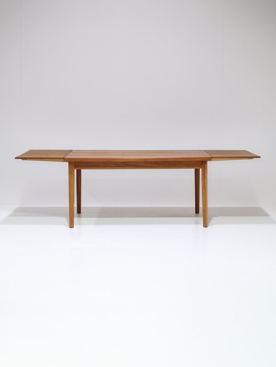 Image 1 of Uitschuifbare eettafel rechthoekig teak Deens vintage