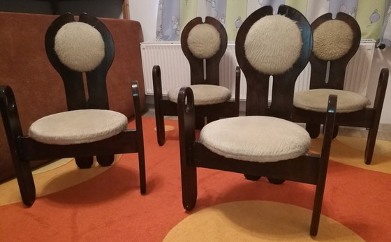 Vintage Dining Chairs & Table by Szeleczky, 1960s, Set of 5 – Dining set (photo 6 of 15)