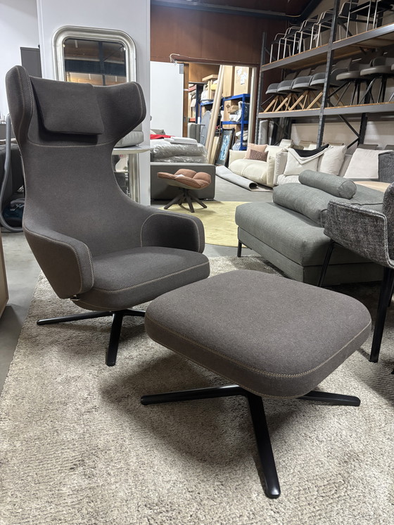 Image 1 of Vitra Grand Repos + Ottoman-Stoff Cosy Nutmeg, möglicherweise 2 Sets verfügbar