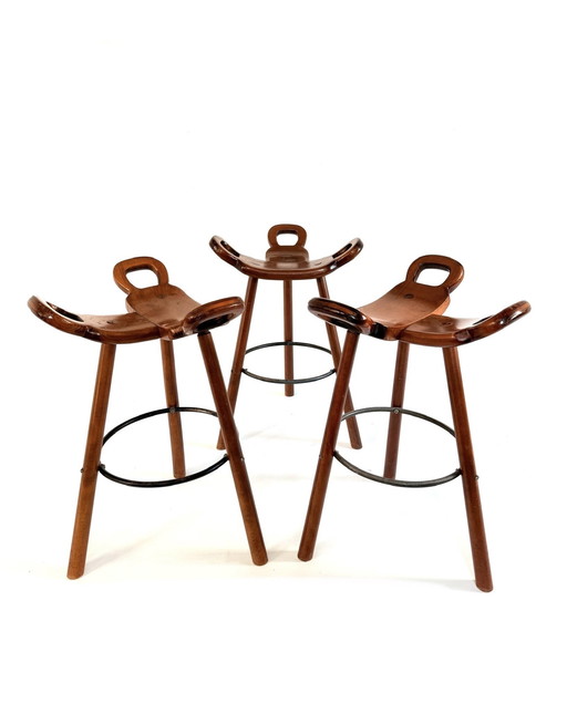 3x sgabelli vintage Marbella, Conoform '60