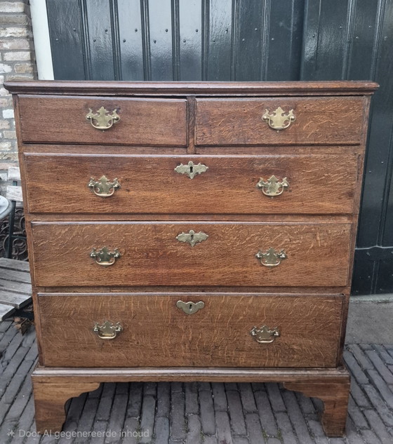 Image 1 of Antike, elegante englische Eichenkommode, georgianische Kommode