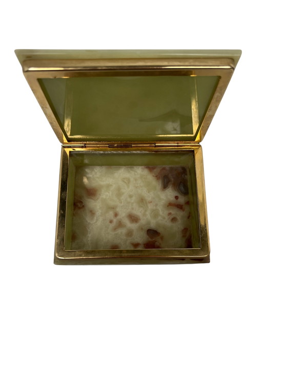 Image 1 of Portagioie vintage in onice verde