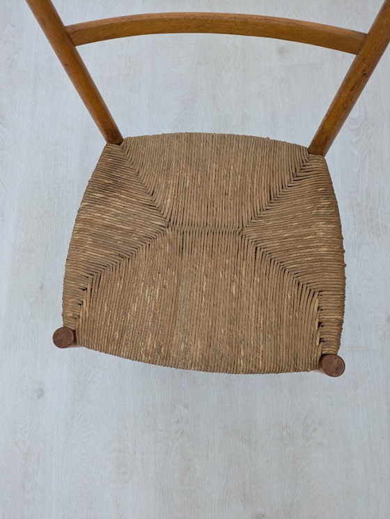 Image 1 of Authentischer Chiavarina-Stuhl aus Naturholz mit Sitzfläche aus geflochtenem Stroh - Ikone des italienischen Kunsthandwerks