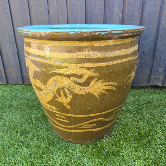 Chinese Draken Eierpot, Chinese Vaas, Martaban, Eierpotten, Chinees Antiek – Decoratieve objecten, Ceramic (photo 5 of 12)