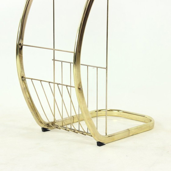 Bijzettafel uit 1970 van messing en glas, Italië – Metal, Klassiek (photo 5 of 9)