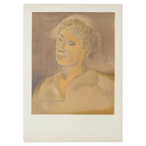 Portrait lithographique de Christian Bérard, 1968 – lithos zeefdrukken, Paper