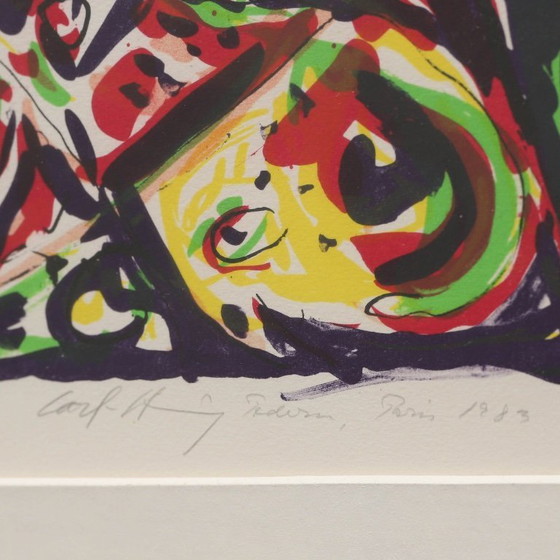 Image 1 of Carl-Henning Pedersen lithografie 1983 'Evening'