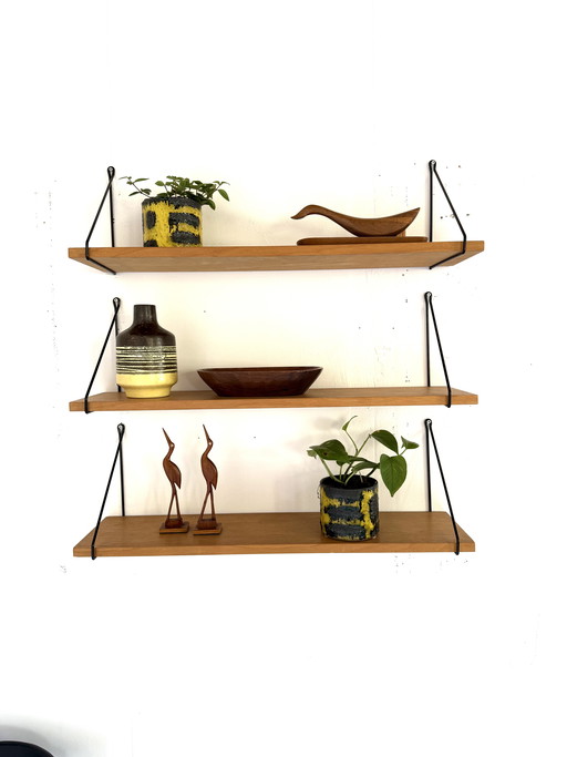 Vintage beech wood wall rack, WHB Germany ‘60