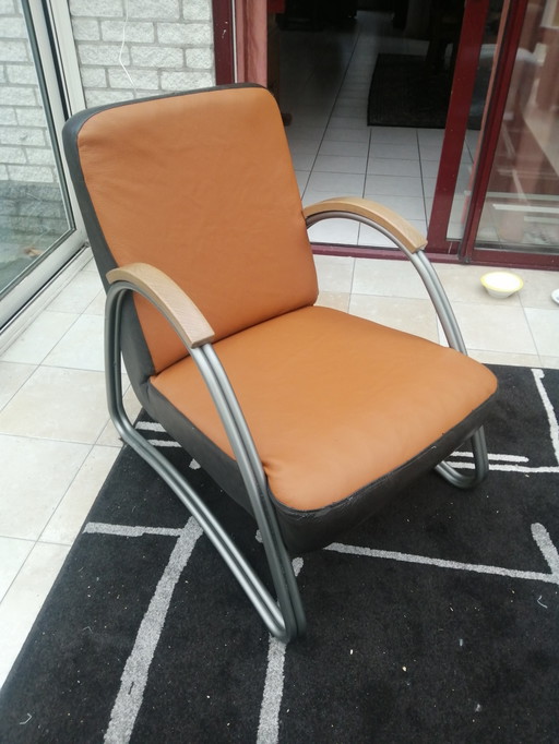 Vintage fauteuil leder