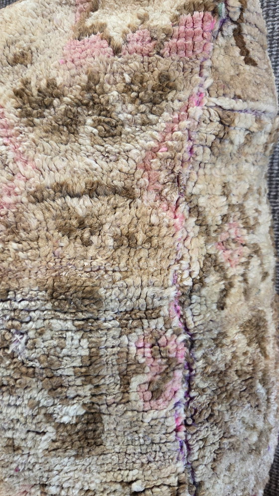Image 1 of Pastelkleur poef, vintage berber zitkussen 