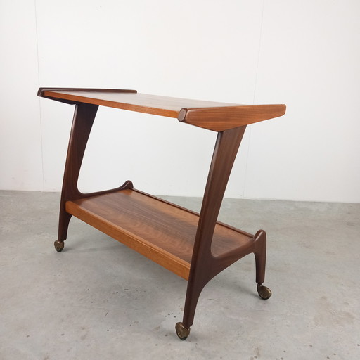 Vintage Louis Van Teeffelen Side Table Trolley Record Player Cabinet
