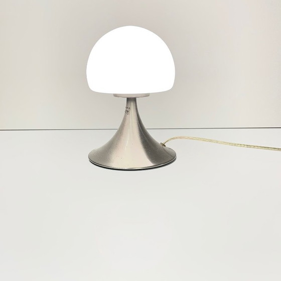 Space age mushroom Table lamp, Tactile lamp, 2000, Metal, Glass, Silver, Modern (photo 11 of 11)