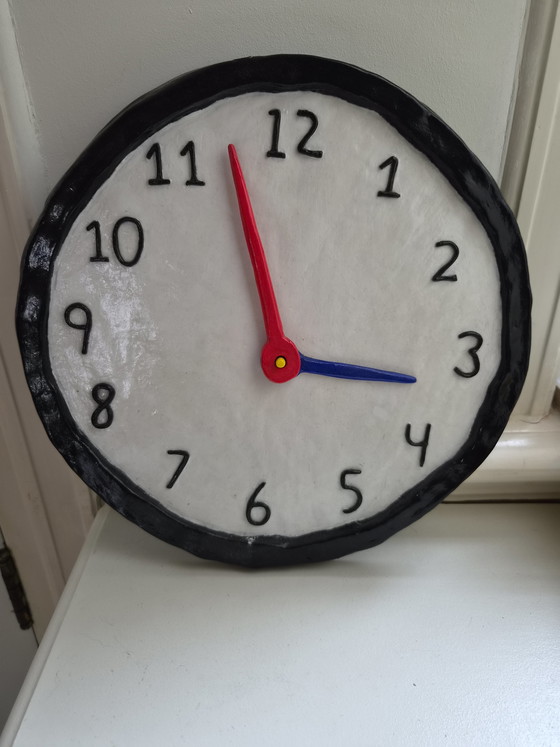 Image 1 of Reloj de diseño único hecho a mano – Objeto ecléctico/escultórico