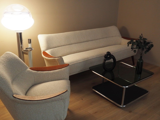 Image 1 of Beige woonkamer set, Deens ontwerp, jaren 1970, Productie: Denemarken