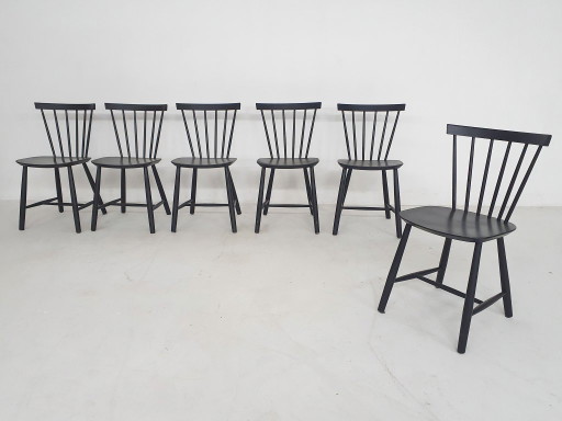 Poul M. Volther J46 stoel met spilrugleuning voor Fdb Mobler, Denemarken, 1956