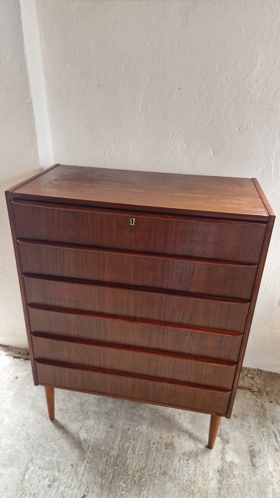 Image 1 of Commode vintage de design danois à 6 tiroirs