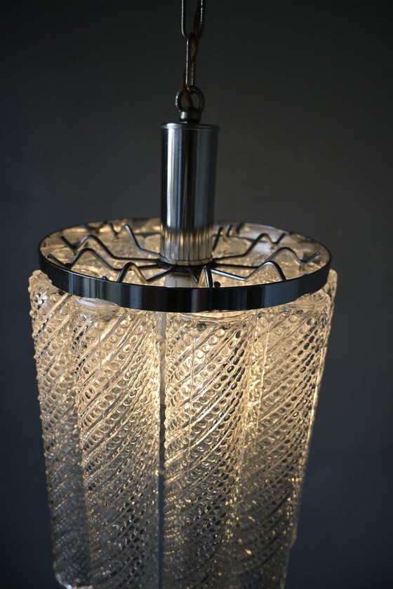 Image 1 of Lampada a sospensione italiana in vetro di Murano degli anni '60.
