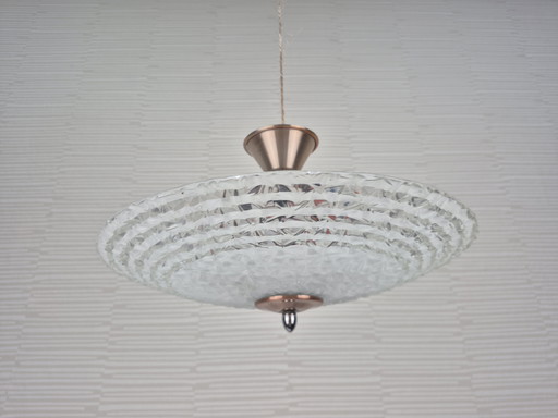 Ceiling lamp "Inverted Umbrella." Vintage glass lamp.