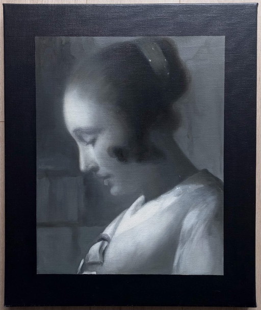 Mary Waters - Woman Reading a Letter, oil on canvas