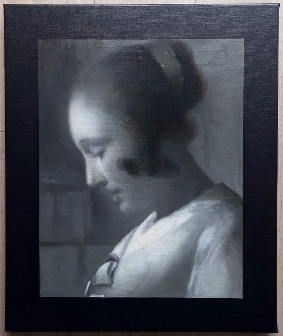 Image 1 of Mary Waters - Woman Reading a Letter, oil on canvas