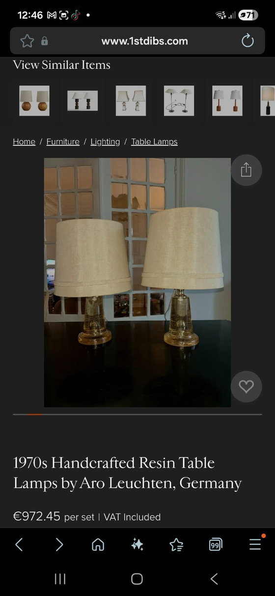 Image 1 of Aro Leuchten design table lamp. German Design 70ties.