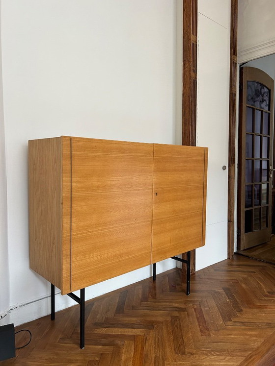 Helmut Magg for DeWe Highboard | Mid-Century Modern | 1960s – Sideboard cabinet, Metal (photo 2 of 7)