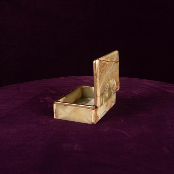 Groene Onyx en Messing Doos met Deksel, Italië 1970 – Decoratieve objecten, Marble, Italian Design (photo 7 of 18)