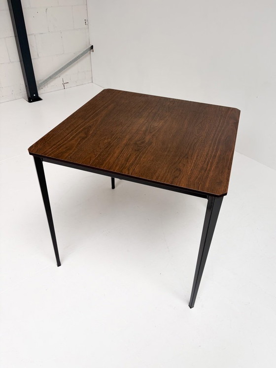 Midcentury Dining table by Wim Rietveld for Ahrend De Cirkel, 1960s – Metal, Wood (photo 3 of 14)