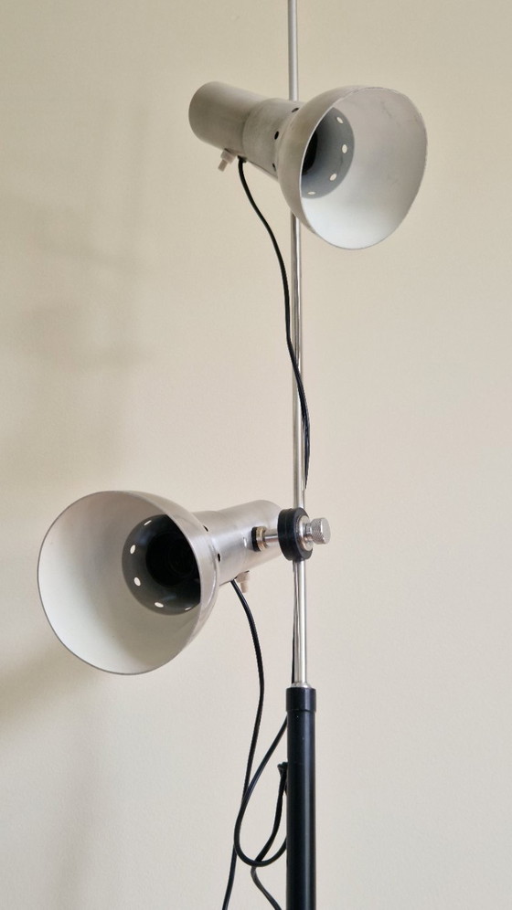Image 1 of Vintage Italian design floor lamp, 2 adjustable spotlights, Formanova 1970s