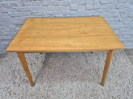Image 1 of Vintage Design Rectangular Dining Table in Beech Wood, Northern Europe, 1960s