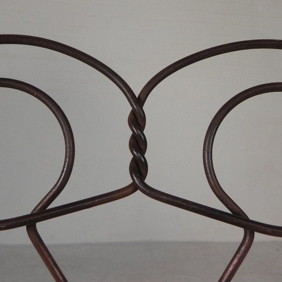 Image 1 of Elegant steel American ice cream parlor chair, 1940s