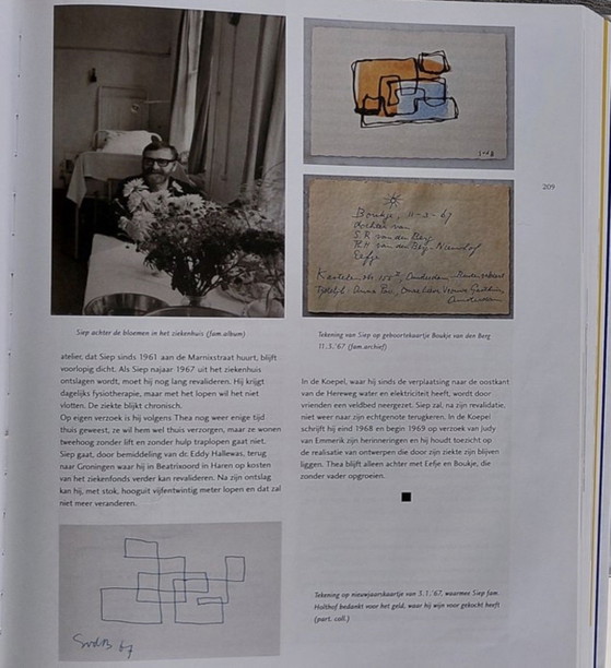 Siep van den Berg (1913-1998) - Abstract Composition in Orange and Blue – Paintings & Drawings, Other (photo 6 of 7)