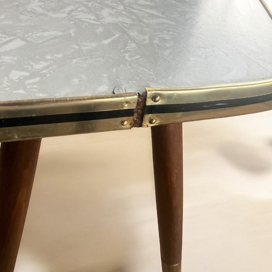Image 1 of Kidney-shaped table/flower bench made in Germany in the 1950s, can also be used as a side table