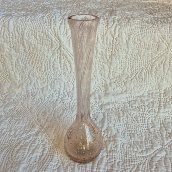 Jarrón soliflore La Rochère de cristal burbuja rosa – Soplado a mano – Jarrones, Glass (photo 4 of 11)