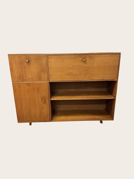 Buffet haut vintage avec secrétaire