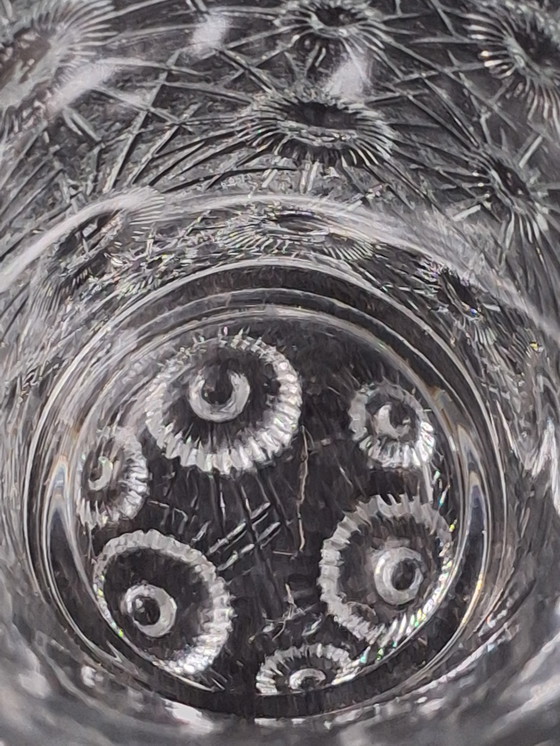 Image 1 of Jiŕi Ŕepásek Slo Union hoge kristallen Space Age design vaas. Type Atomic Starburst 1970.