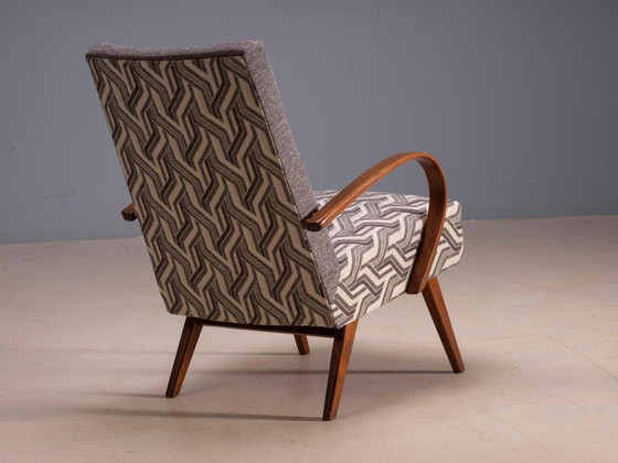 Fauteuils restaurés en bois courbé par Jaroslav Šmídek, paire, Tchécoslovaquie, nouveau revêtement gris et (photo 5 of 8)